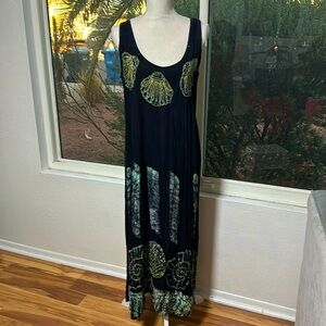 Beach Dress With Pearl Design and Slit on the Sides